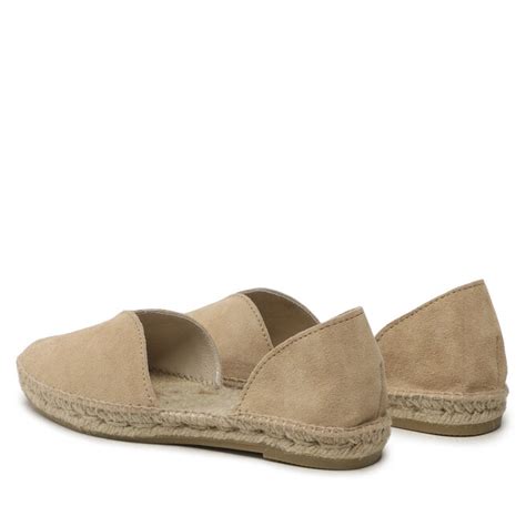 Espadryle Manebi Suede Open Side Flats K 1 1 O0 Beżowy eobuwie pl