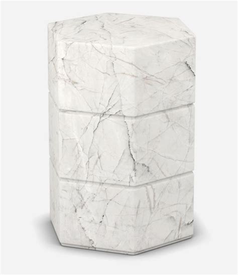 Casa Padrino Luxus Carrara Marmor Beistelltisch Weiß 40 x 40 x H 60 cm