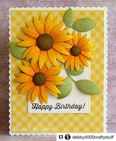 Sunflower Sunflower Cards Hand Made Greeting Cards Handmade