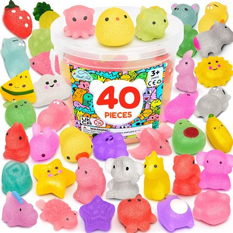 Juguetes Esponjosos Mochi Squishies Mini Kawaii Glitter Squishy