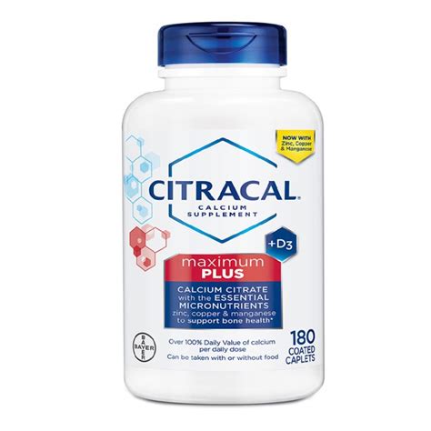 Citracal Maximum Plus Calcium Citrate With Vitamin D3 Caplets 1source