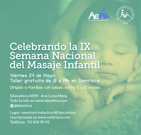 Próximos Eventos Celebrando La Ix Semana Nacional Del Masaje Infantil