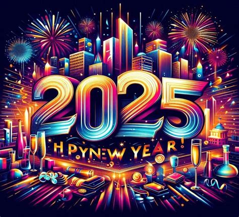 A Colorful Poster For New Years Eve Is Shown Premium Ai Generated Image