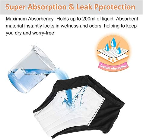 Men's Washable Incontinence Underwear 2 Pack | Front Absorbent Area ...