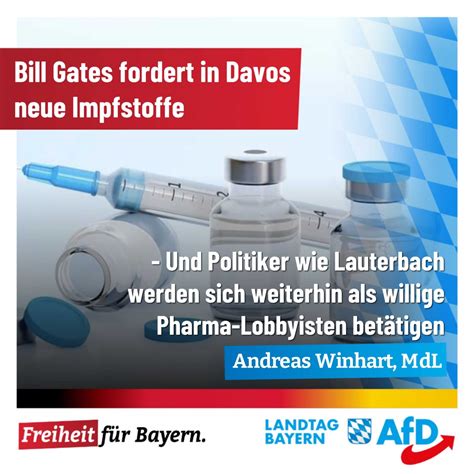 Andreas Winhart Bill Gates Fordert In Davos Neue Impfstoffe Und