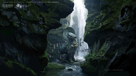 Wallpaper Black Myth Wukong Concept Art Digital Art River