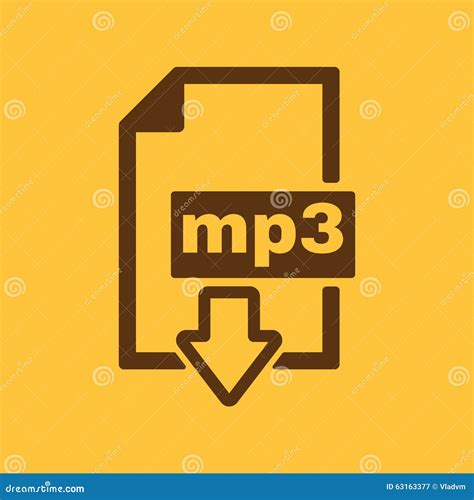 The Mp Icon File Audio Format Symbol Stock Illustration