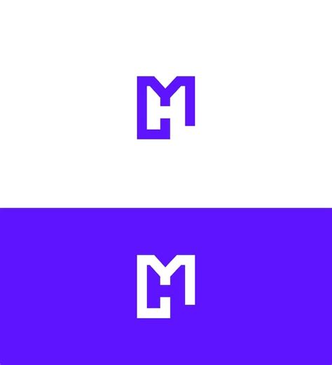 Premium Vector HM MH Letter Logo Brand Icon Identity Sign