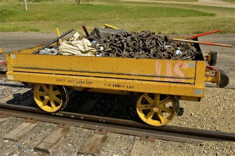 Railroad Repair Equipment at Crossing Stock Photo - Image of yellow ...