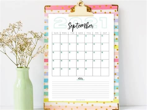 Free Printable September Calendar - 8 Different 2021 Calendar PDFs!