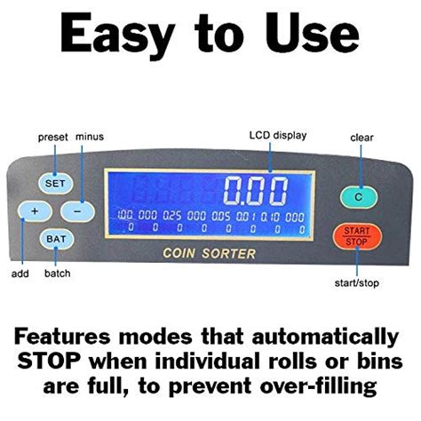 Electronic Usd Coin Sorter And Counter With Lcd Display Sorts 270