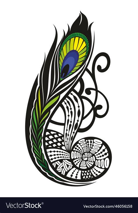 Peacock Feather Royalty Free Vector Image VectorStock