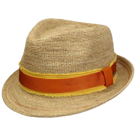 Stetson Crochet Trilby Raffia Hat