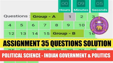 SOL SECOND SEMESTER POLITICAL SCIENCE ASSIGNMENT 35 QUESTIONS SOLUTION