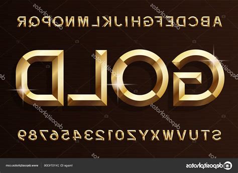 Gold Letters Vector At Vectorified Collection Of Gold Letters