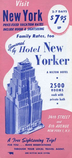 1954 New York City Travel Brochure Travel Brochure Brochure