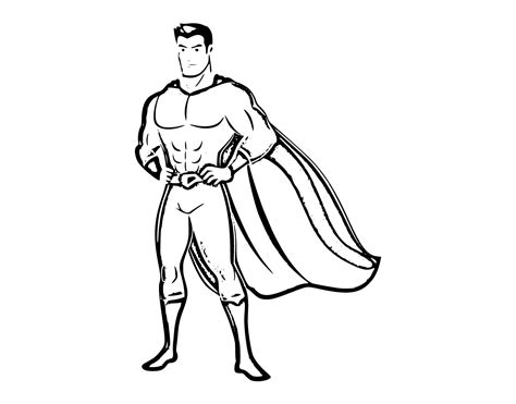 Blank Superman Outline Coloring Page Superman Coloringlive