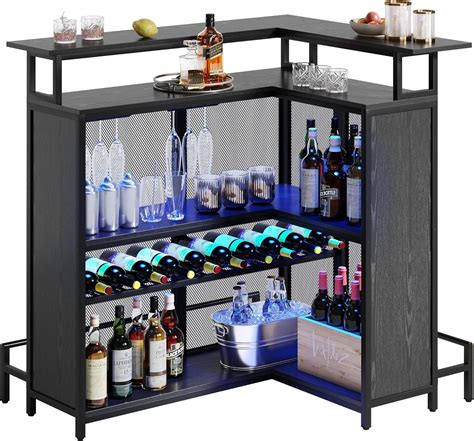 Amazon YITAHOME L Shaped Mini Home Bar Unit For Living Room With