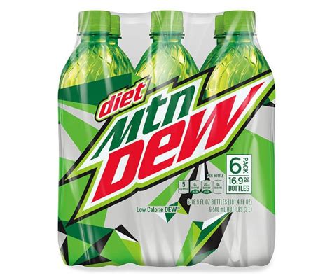 Mountain Dew Mtn Dew Diet Soda Citrus 16 Fluid Ounce 6 Pack Bottle