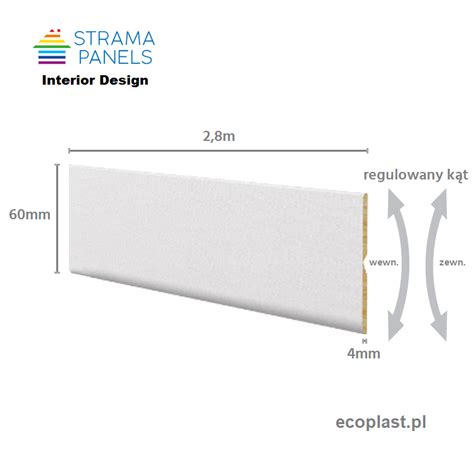 Strama Panels Listwa Naro Nikowa Regulowana White Pine Pap Li