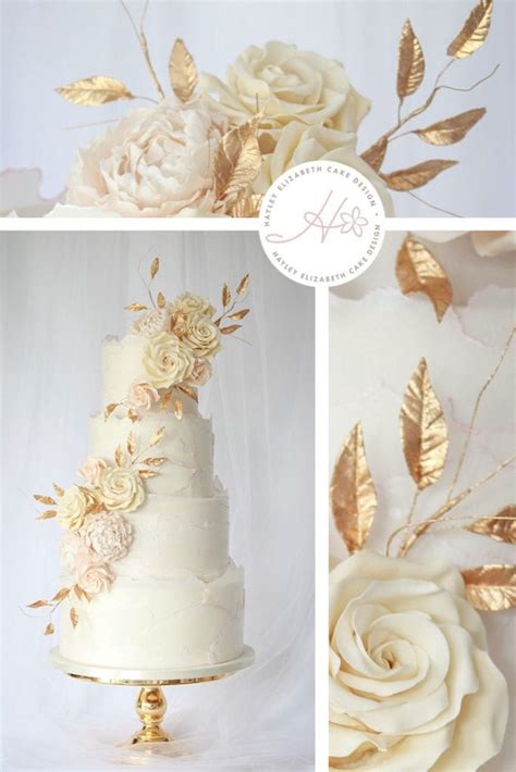 Gold Leaf Luxury Wedding Cakes Wedding Cake Gold Leaf White And Gold