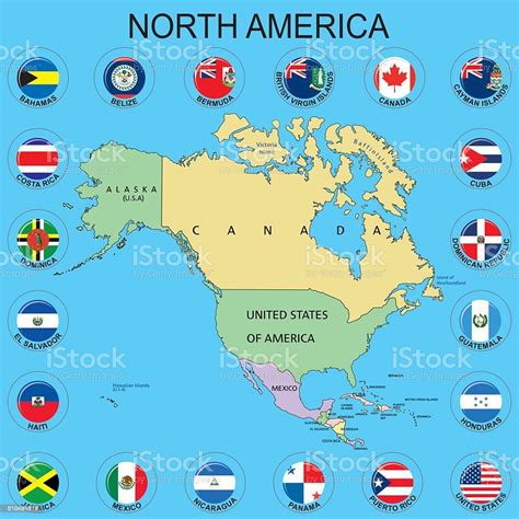 Free Labeled North America Map With Countries Capital Pdf Artofit