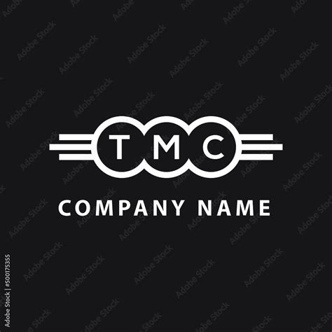 TMC letter logo design on black background. TMC creative initials ...