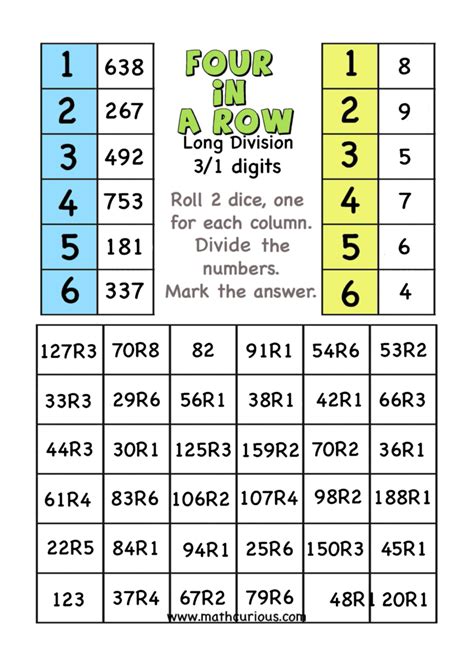 Long Division Games Print And Digital Mathcurious