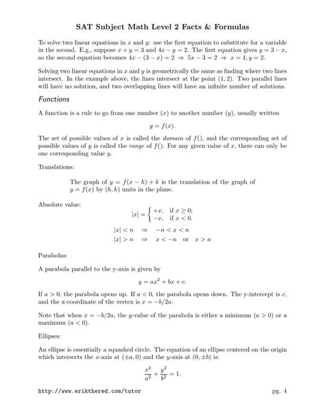 Sat Math Level 2 Cheat Sheet Download Printable Pdf Templateroller