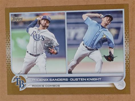 2022 Topps Update Series Rookie Combos Gold US172 Tampa Bay Rays