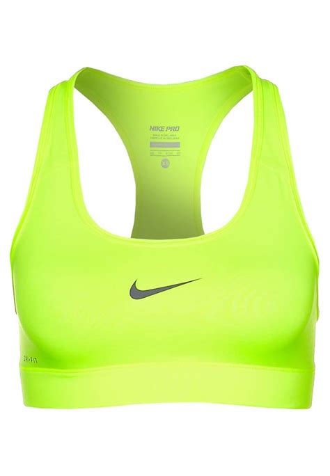 Nike Performance New Nike Pro Bra Sports Bra Yellow Uk