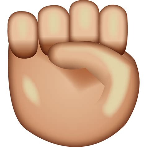 Emoji Raised Fist Emoticon Iphone Fist And Hand Png Download 640