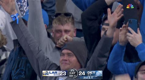 Nfl Cameras Spot Detroit Lions Fans In Floods Of Tears In Stands After