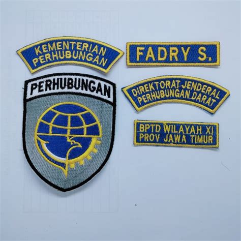 Jual Bordir Pdh Kemenhub Bordir Logo Pdh Kemenhub Logo Bordir Pdh