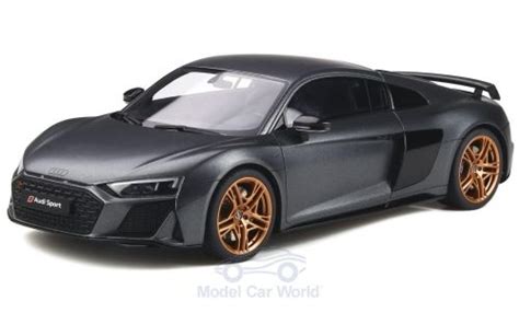 Miniature Audi R8 118 Gt Spirit Decennium Matt Dunkelgrise 2018