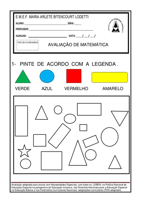 Prova De Matematica 1 Ano Ensino Fundamental Para Imprimir