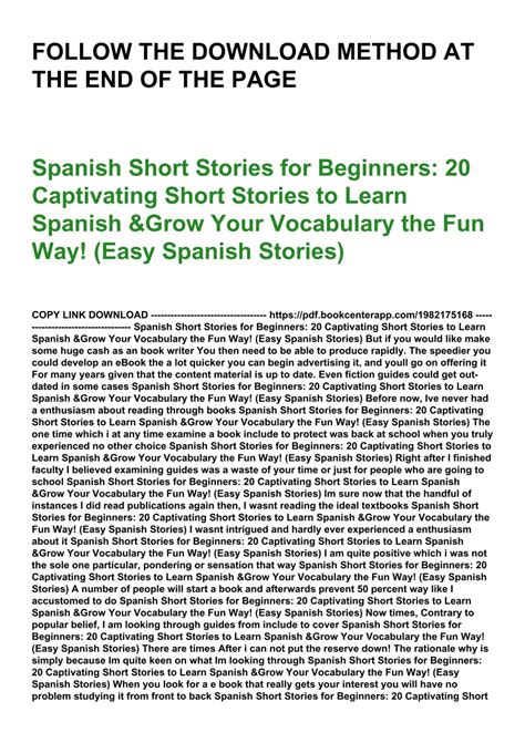 Spanish Short Stories For