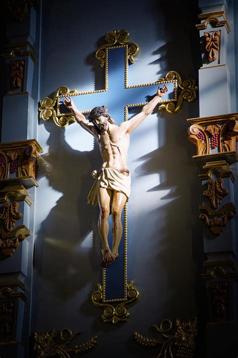 Mission San Jose Altar Crucifix Photograph By Stephen Stookey Pixels