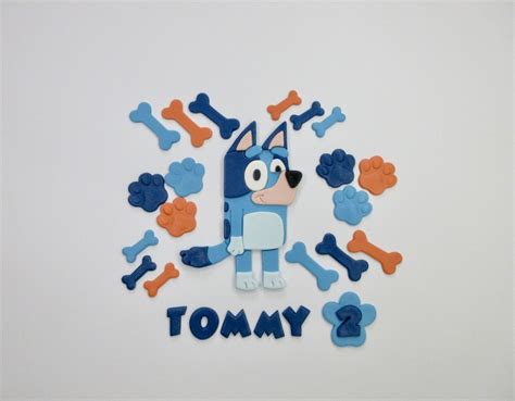 Edible Bluey Cake Topper Fondant Bluey Cake Topper Personalised Bluey