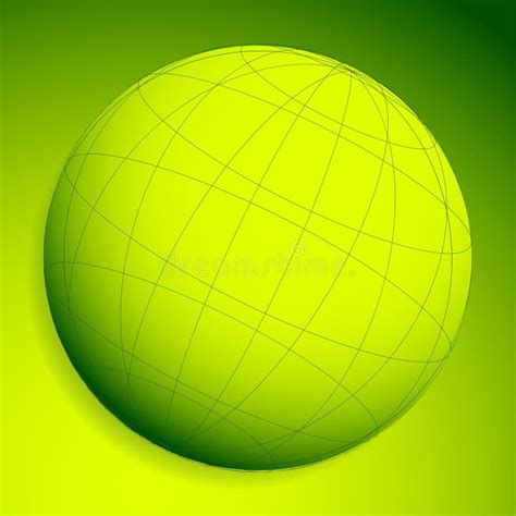 Wireframe Grid Mesh Sphere Globe Ball Vector Illustration Stock