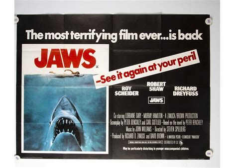 Lot 405 Jaws 1975 Quad Poster