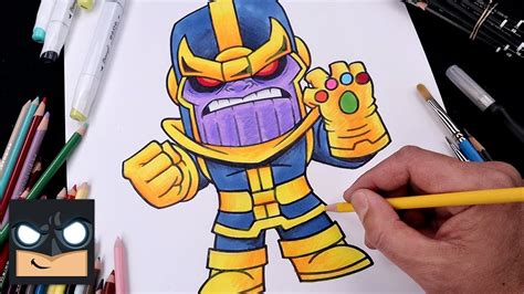 How To Draw Thanos Draw And Color Tutorial Step By Step Youtube