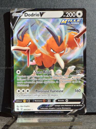 Carte Pok Mon Dodrio V Pv Neuf Fr Ebay