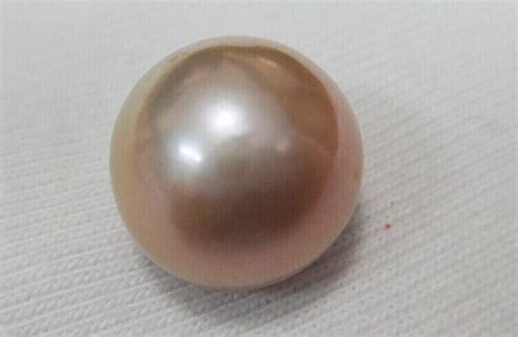 Huge Mm Natural South Sea Genuine Golden Pink Round Loose Pearl