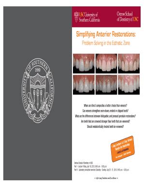 Fillable Online Dent Web02 Usc Simplifying Anterior Restorations