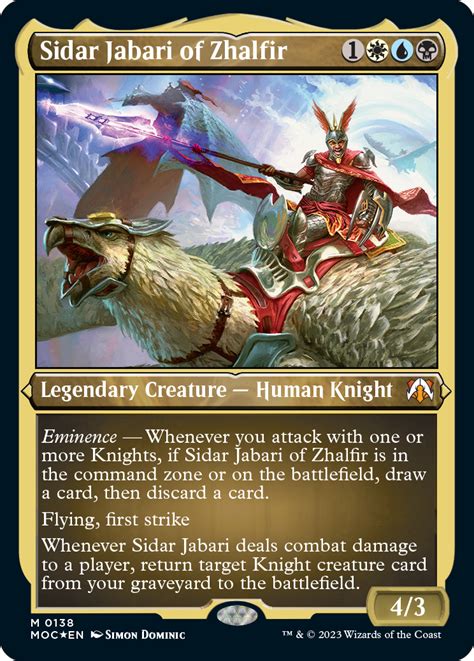 Sidar Jabari Of Zhalfir Creature Cards MTG Salvation