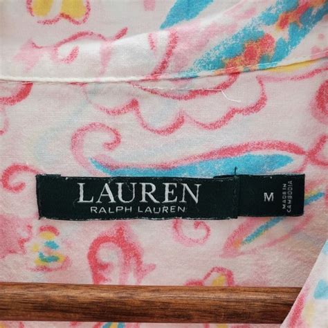 Lauren Ralph Lauren Intimates And Sleepwear Lauren Ralph Lauren Womens Paisley Print Button Up