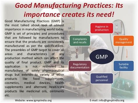 Good Manufacturing Practices Gmp