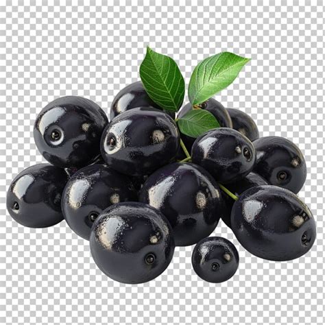 Frutas Isoladas De Groselha Negra Em Fundo Transparente Psd Premium