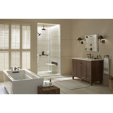 KOHLER Choreograph 36-in x 96-in VeinCut Biscuit Shower Surround Side ...